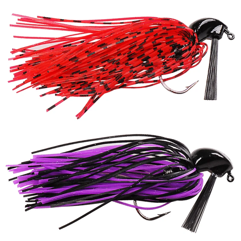 BASSKING-anzuelo con cabeza de plomo de 3 piezas, 10g, 14g, falda de silicona, anzuelo de barba, cebos de Pesca Jigging, Señuelos de Pesca, Wobbler de lubina - imagen 4