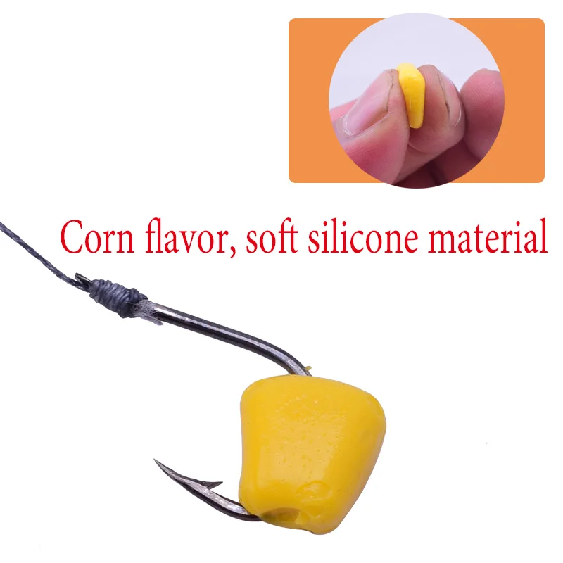 50 o 100 Uds. Cebo suave de maíz emergente de colores, Boilies de pesca de carpa, cebos de hierba aromatizados, Pellet de agua flotante, señuelo de silicona cremoso