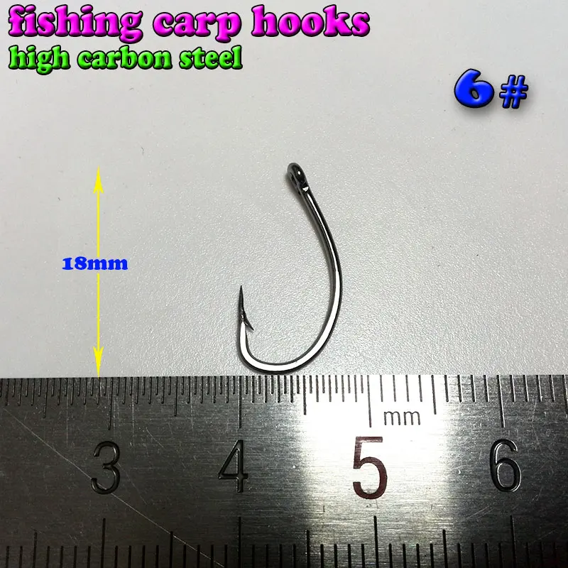 2025 nuevos anzuelos de pesca de carpa anzuelo de acero rico en carbono 6 #   8 #   10 # 12 #   cantidad: 200 unids/lote - imagen 2