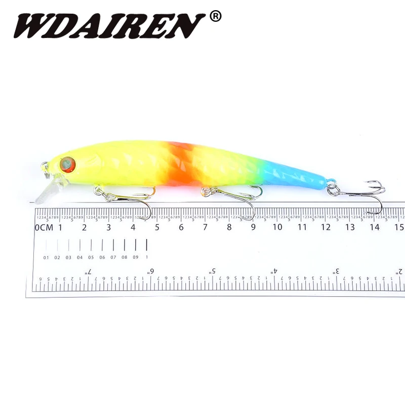 Señuelo de Pesca de pececillos, cebo Artificial duro, ojos 3D, flotante, Wobblers, aparejos de Pesca de peces japoneses, 12cm, 14g, 1 ud. - imagen 2