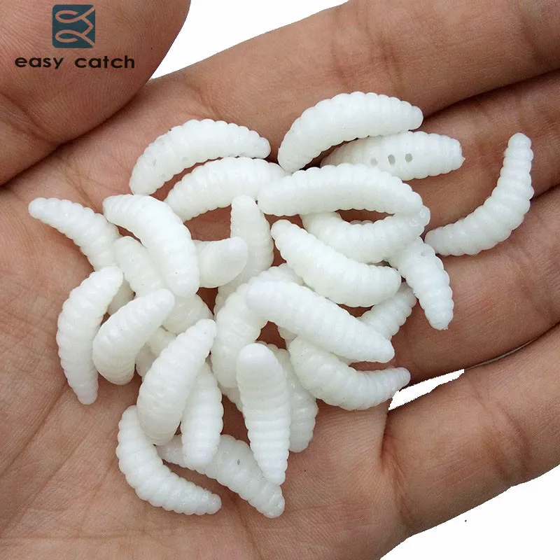 Cebos de pesca de plástico blando de 50 piezas, cebos de colores mezclados, gusanos artificiales suaves, accesorios de pesca - imagen 5