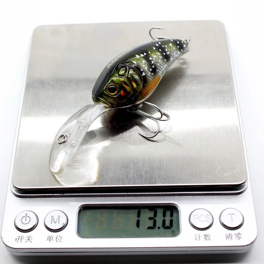 AOCLU-Manivela de buzo profundo flotante, cebo duro, Minnow señuelo, agua salada, pesca en barco, revestimiento UV, brillo, anzuelo VMC, 90mm, 13G, 1,6 M - imagen 5