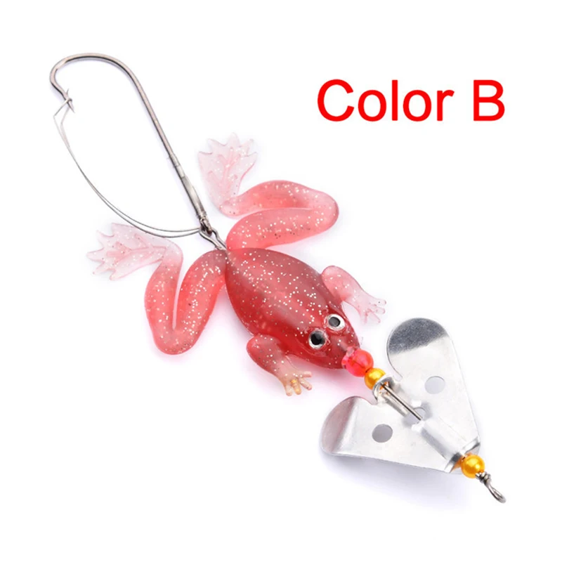 Proleurre-señuelo de pesca con rotación de 360 grados para ranas, Señuelos de Pesca de goma suave, cebo giratorio para lubina, cuchara, aparejos de pesca de carpa - imagen 4