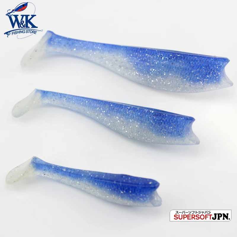 Señuelo de pesca suave con cola de paleta, cebo de pesca de Lucio de 5,5 pulgadas, sábalo de 14 cm, Vinilo Suave colorido para agua salada, 3 unidades por lote - imagen 5