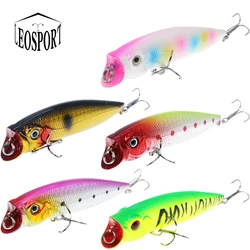 LEOSPORT Popper wobbler para lubina – Señuelo superficie 5 colores