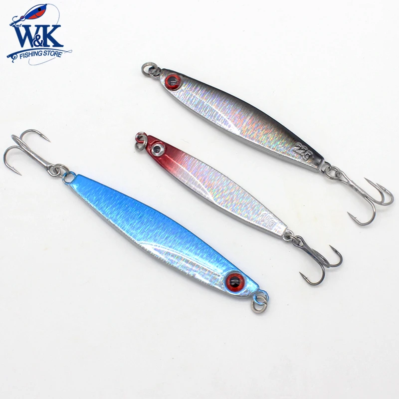 W & K-anzuelos de Jigging lento para lubina, cebo de halubut walleye Jigging, 15g, 22g, 30g, 40g, señuelo de Metal, 1 ud./lote - imagen 5