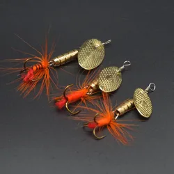 Señuelo Spinner Buzz de pesca con cucharas giratorias y plumas