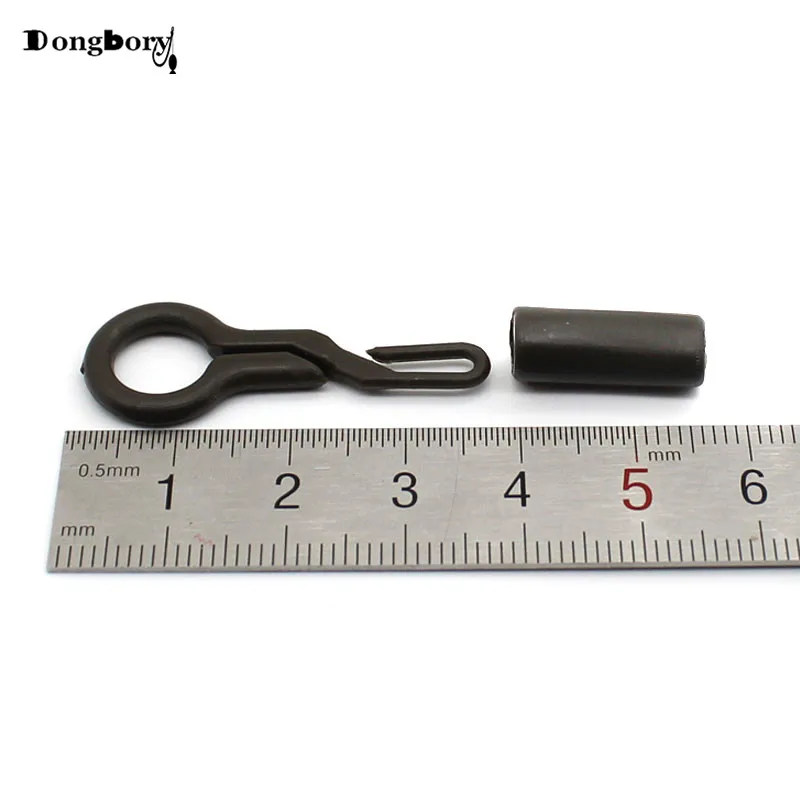 Clips de plomo traseros de 20 piezas y tubo de bloqueo de funda de silicona para pesca de carpa, mangas de pesas de plomo, accesorios para bagre, aparejos - imagen 4