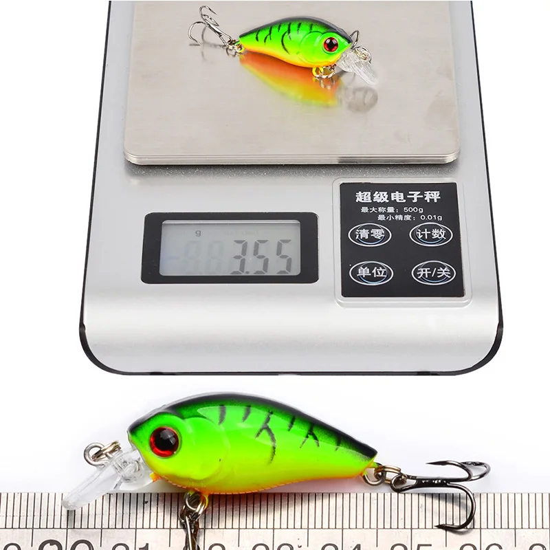 1 Uds Mini señuelo de Pesca Minnow 45mm 4g manivela Wobblers cebo duro Jig TopWater SwimBait Crankbait carpa lubina Pesca aparejos de Pesca - imagen 2