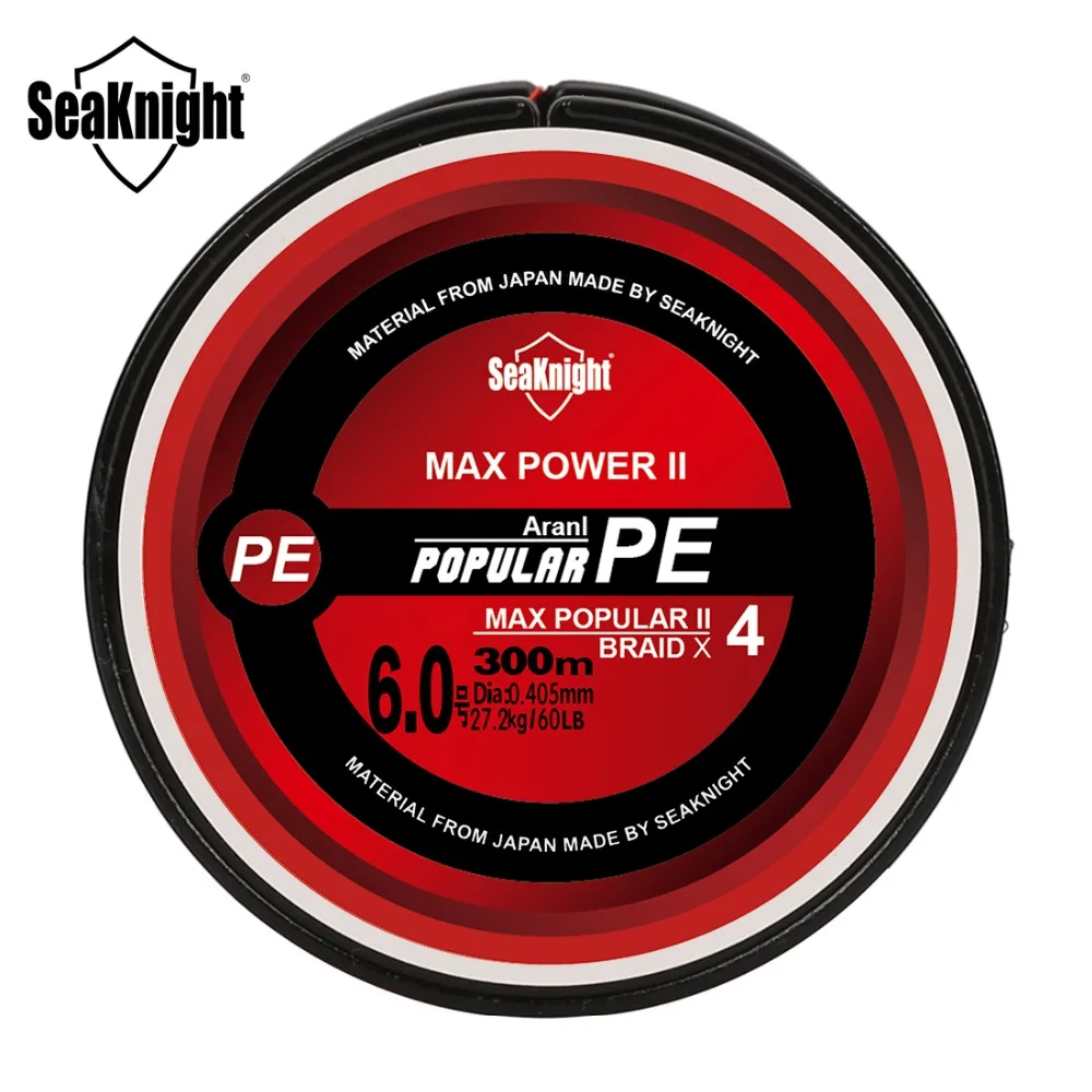 TriPoseidon-línea de pesca trenzada de PE, sedal de 300M, 330 yardas, 4 soportes, 8, 10, 20, 60lb, multifilamento