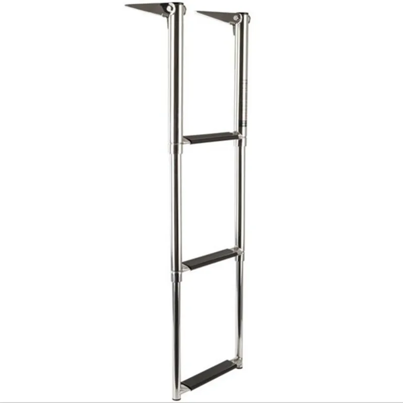 Escalera plegable telescópica de 3 escalones para barco marino, accesorios para barco, plataforma de embarque, natación - imagen 3