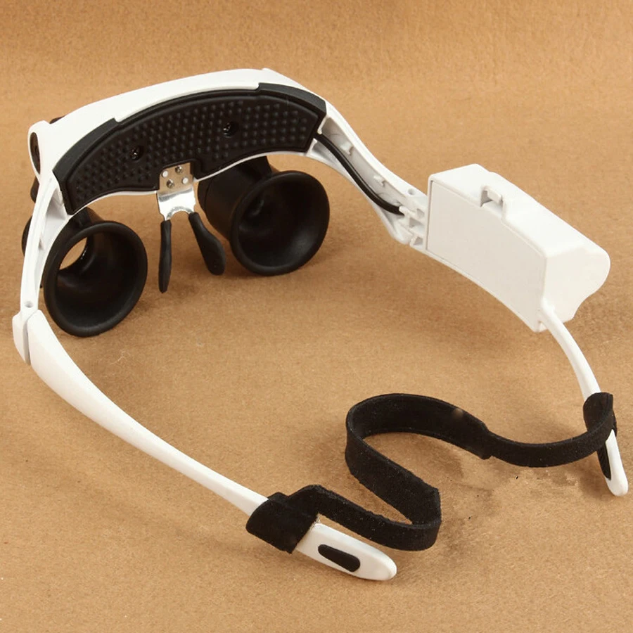 Lupa de cristal de gran aumento 10x 15x 20x 25x, gafas polarizadas para miopía con luz Led, herramientas para pesca nocturna - imagen 2