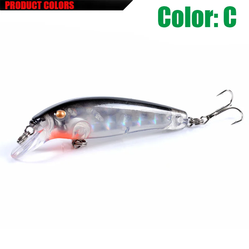 Proleurre-señuelo de pesca láser Minnow, 70mm, 6,5g, Swimbait, Wobblers con anzuelos triples, Crankbait, cebo duro Artificial, aparejos de pesca - imagen 4