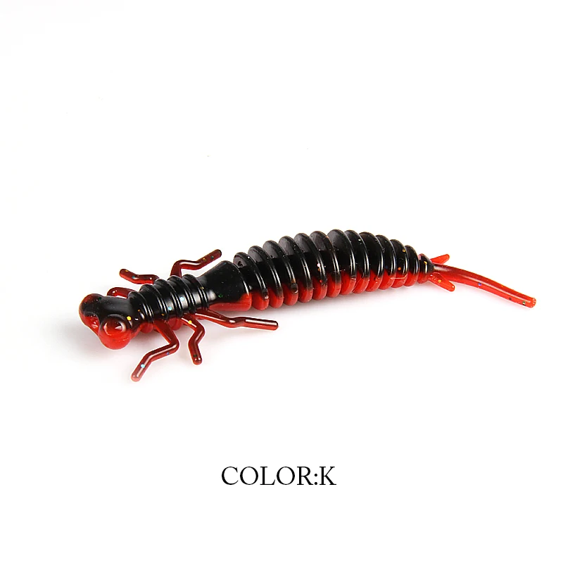 Señuelos blandos de Larva, 50mm, 62mm, 85mm, Señuelos artificiales de pesca de silicona para lubina, Lucio, Minnow, Swimbait, Jigging, cebos de plástico, gusano, novedad de 2019 - imagen 4