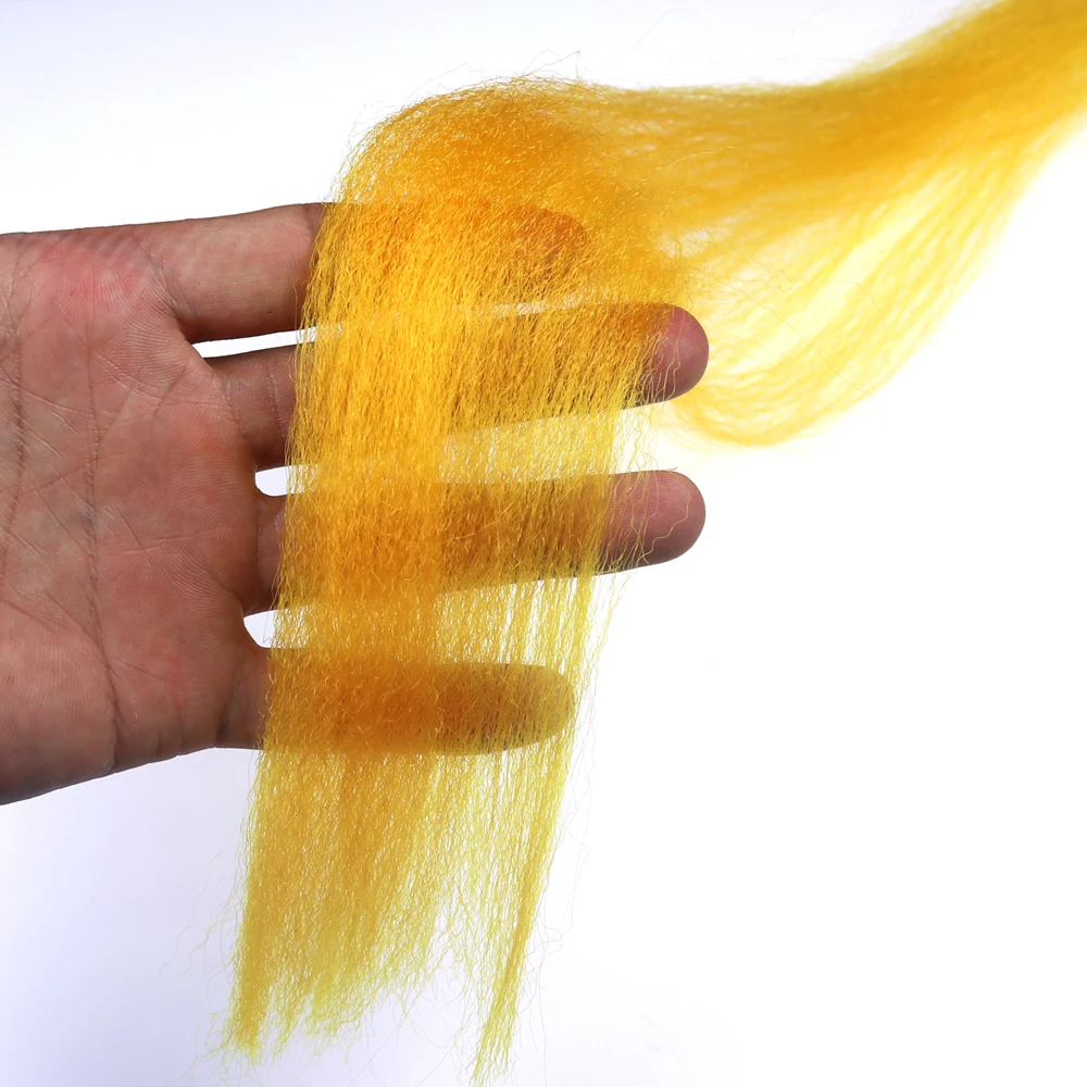 Wifreo, 6 paquetes de colores surtidos, fibra de serpentina rizada prensada, Material de atado de moscas de fibra de pececillo para peces de agua salada, moscas de Lucio - imagen 5