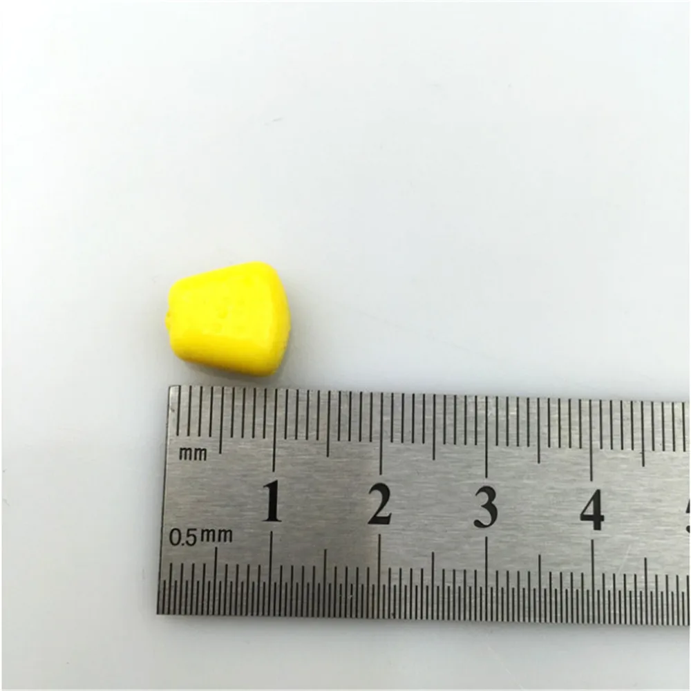 FISHINAPOT-SEÑUELOS blandos con Aroma de maíz Artificial, 1cm, 0,4g, cebo de pesca de vidrio, herramienta de pesca de carpa, 50 unids/lote - imagen 2