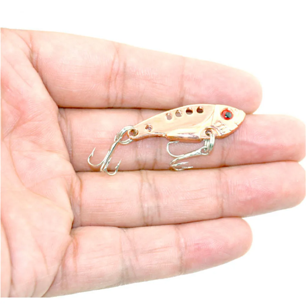 4pcs/lot Metal VIB 3.5G/3.5CM Fishing Lure Vibration Spoon Spinner Lure Crankbait Bass Artificial Hard Bait Cicada VIB Tackle - imagen 3