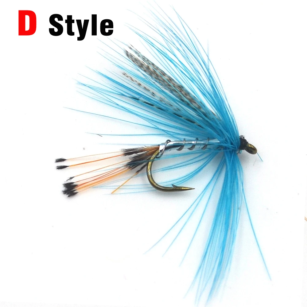 MNFT 10 piezas 12 #   Mosquito azul Ninfa Mayfly Mosca seca Pesca con mosca Moscas Pesca de trucha Moscas Gancho seco húmedo - imagen 5