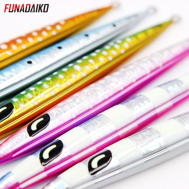 FUNADAIKO-señuelo de plantilla de Metal para pesca, anzuelo largo luminoso de velocidad, 200g, 260g, 300g, 350g - imagen 5