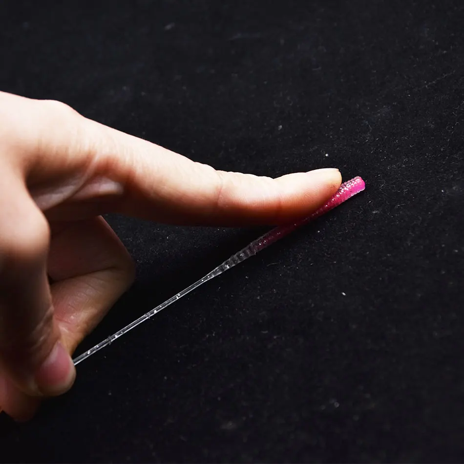 Señuelo suave de pez pequeño, cebo de gusano, gusano, enraizado suave, aparejos de pesca, 5cm, 0,43g, 10 Uds. Por bolsa - imagen 2