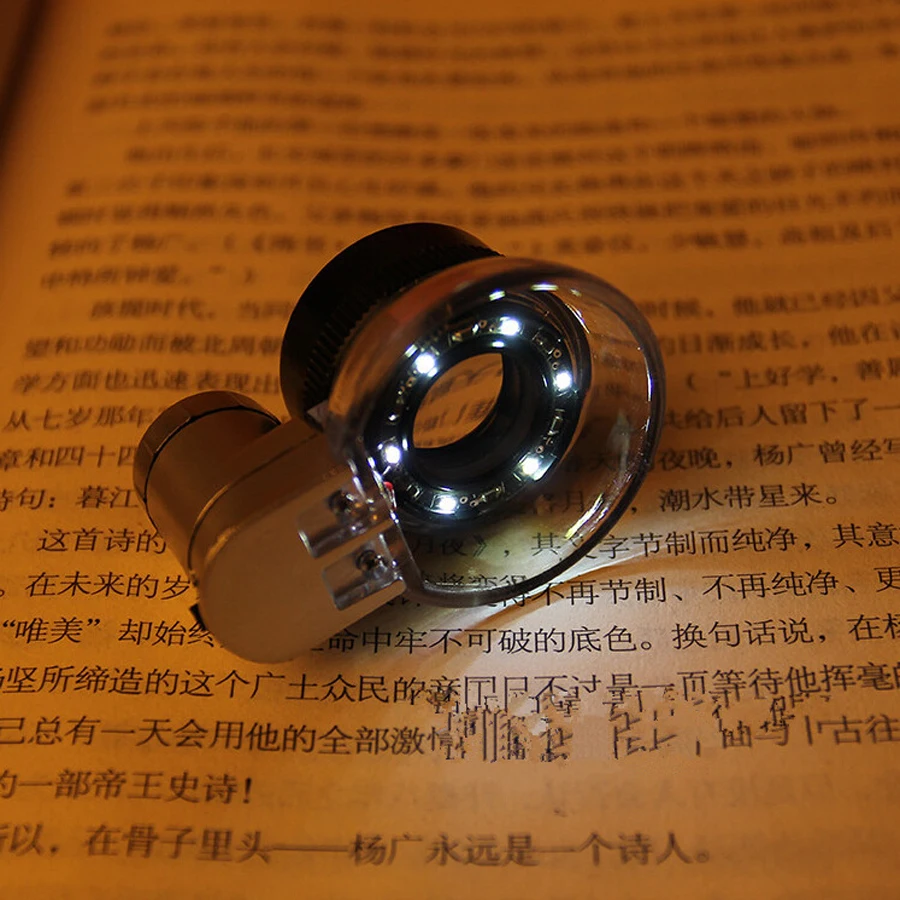 Lupa de mano con Zoom 20x para identificación de joyas, reloj polarizado con luz Led, gafas flotantes de pesca, herramientas - imagen 4