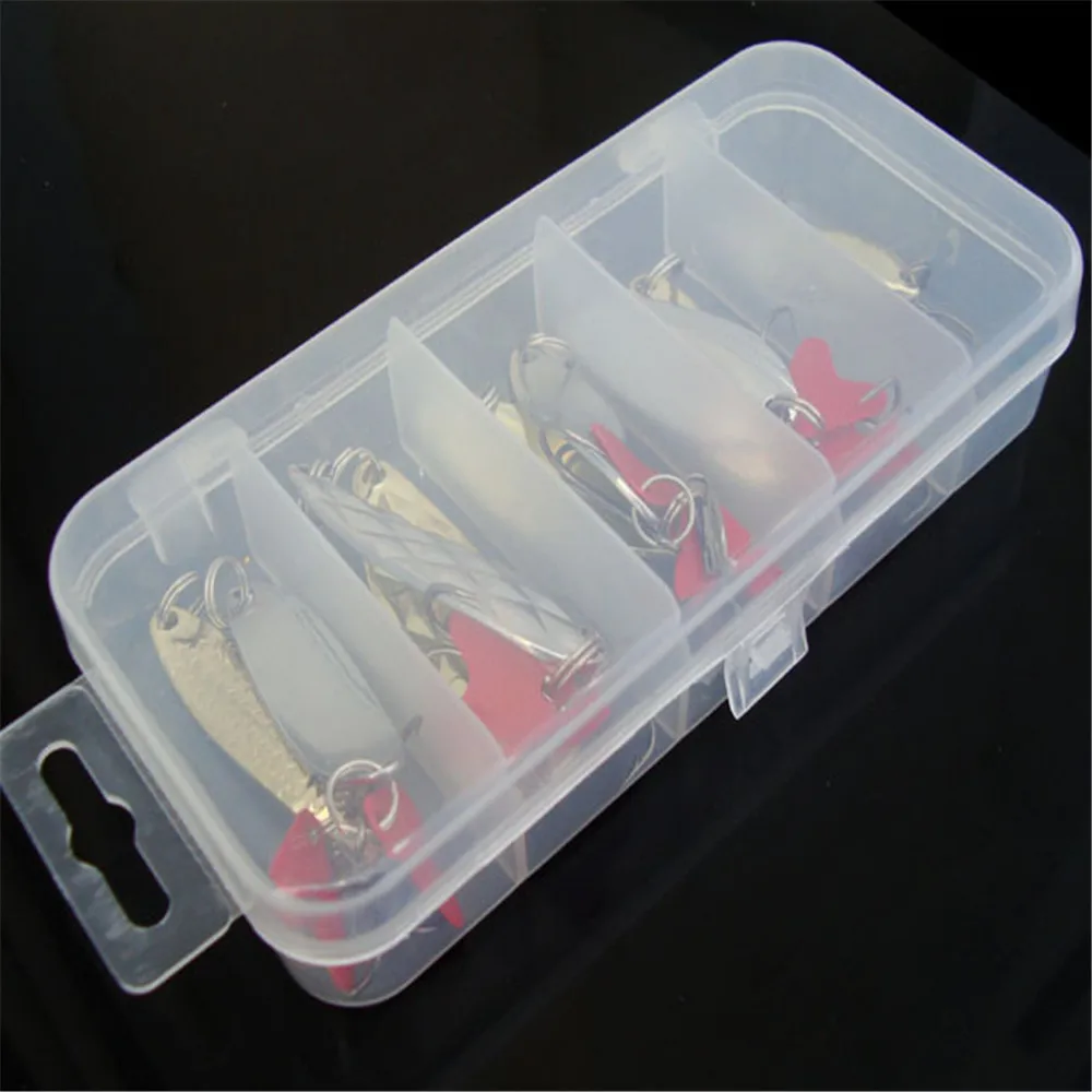 Kit de cuchara giratoria de Metal, señuelo de pesca, cebo duro, conjunto de lentejuelas, anzuelo triple para invierno, Océano, río, accesorios de pesca, 10 Uds./20 Uds. - imagen 3