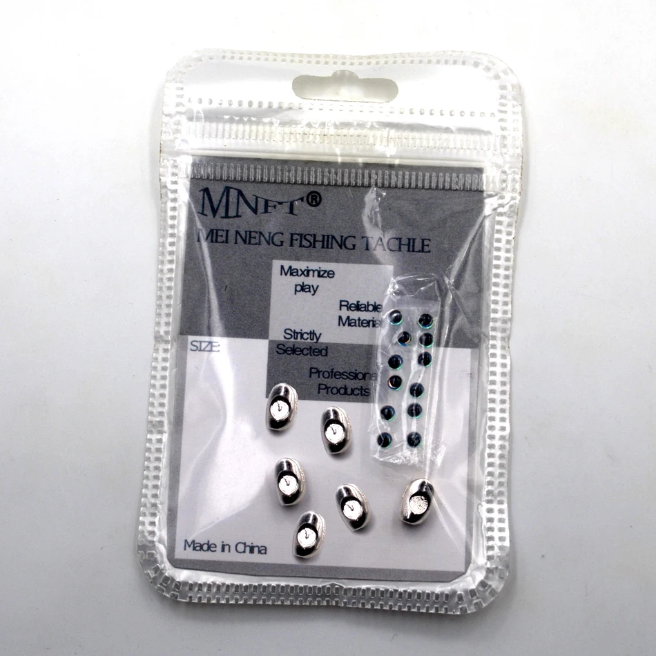 MNFT Jig Head calavera ponderada ojos 3D para moscas L/M/S - imagen 5