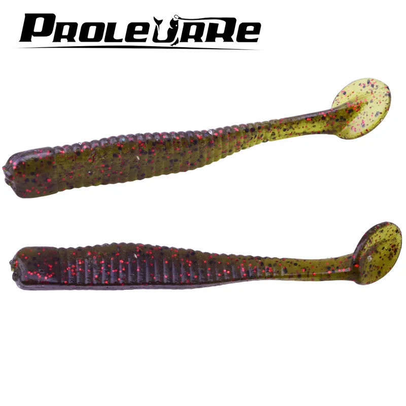 Señuelo suave de pesca con olor a sal, cebo suave de silicona de doble Color, 85mm/3g, 10 unids/lote - imagen 2