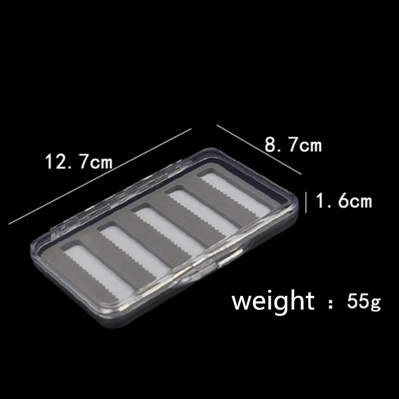 KKWEZVA caja de pesca con mosca, superdelgada con inserto de espuma, caja de gancho duro transparente, caja de mosca - imagen 2