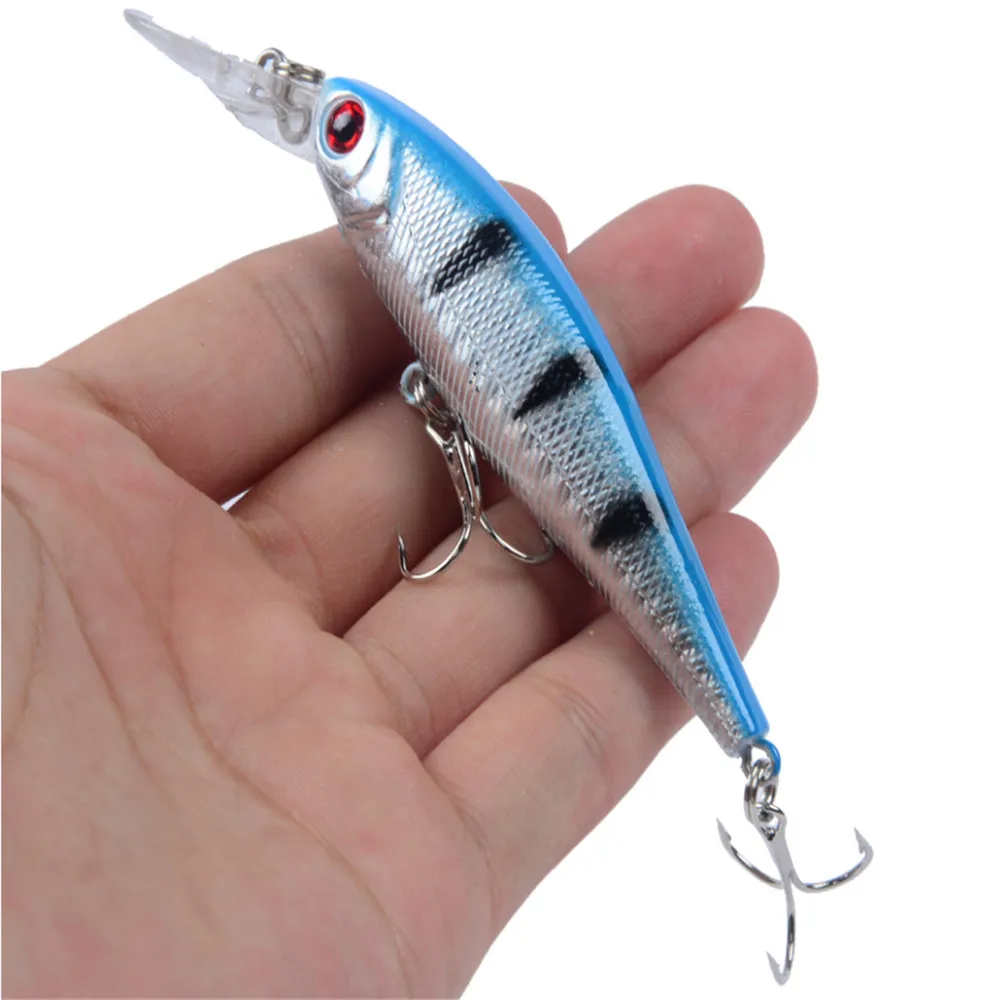 FISHINAPOT-señuelo de pesca flotante, pececillo, 10cm/9,2g, Crankbait duro Artificial, ojos 3D de plástico, Wobbler, Lucio, aparejos de pesca - imagen 3