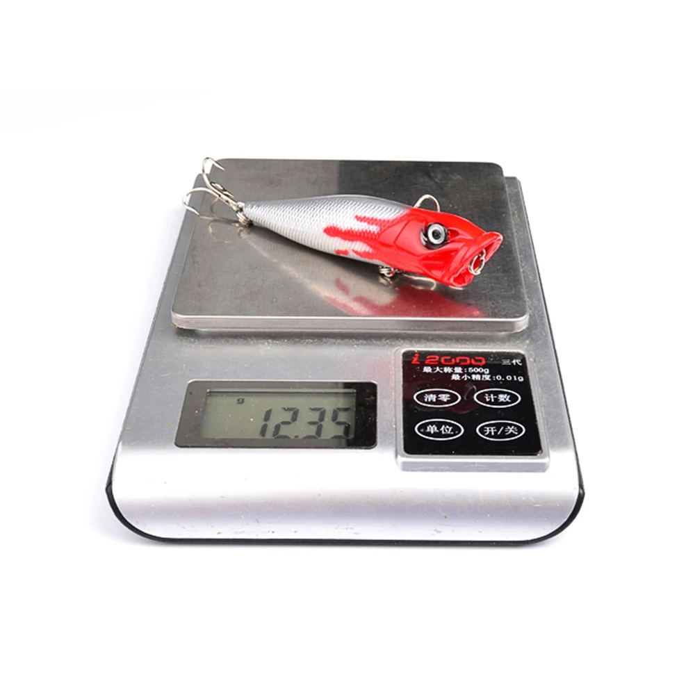 Whopper Plopper-señuelo de pesca, 1 unidad, 12g, 85mm, Topwater Popper - imagen 5