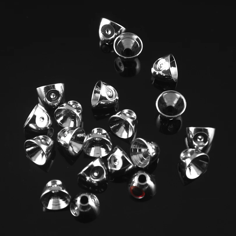 MNFT-Materiales de atado de moscas, cabezas de cono de mosca con ojos de cono de latón 3D, Color plateado y dorado para Streamer, trucha, pesca con mosca, nuevo lote de 12 unidades - imagen 3