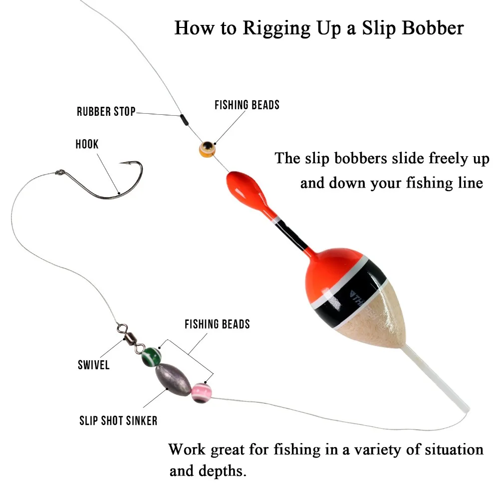 THKFISH 5 uds flotador de pesca Slip Bobber 5g 15g flotadores de pesca de madera Balsa boyas para tipo de pez lubina carpa Bobbers deslizantes de agua dulce - imagen 2