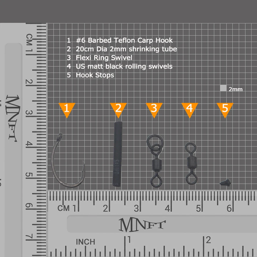 MNFT 50 Juego de gancho de revestimiento antiadherente, gancho giratorio de cambio rápido, topes de tubo retráctil, accesorios de plataforma combinados para el cabello, aparejos Ronnie - imagen 2