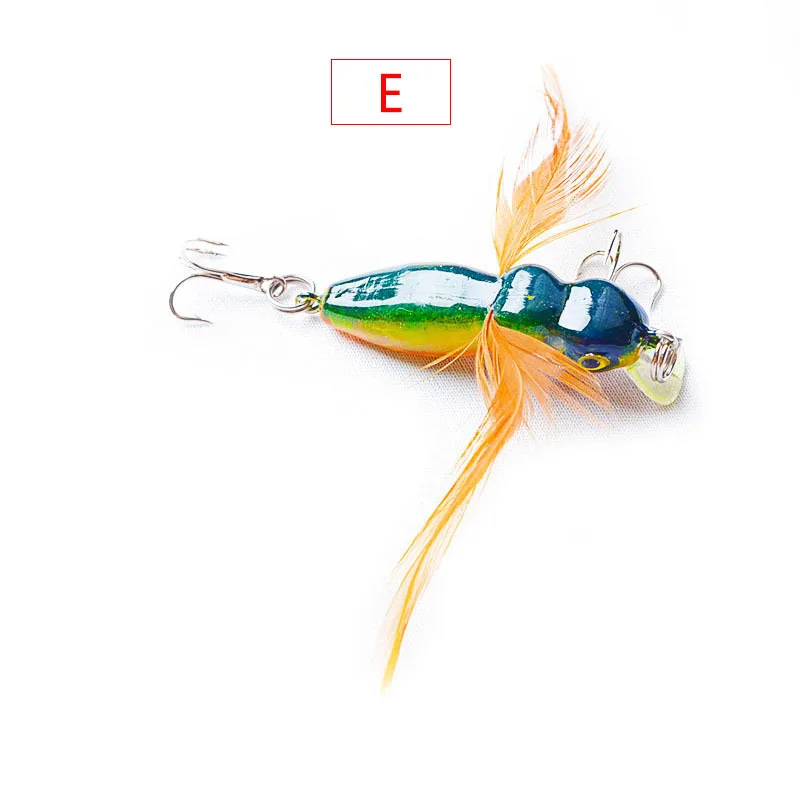 Señuelos de Pesca de insectos saltamontes, aparejos de pesca de mar, anzuelo volador Wobbler, cebo duro Artificial, 4cm, 3,5g, 1 ud. - imagen 5