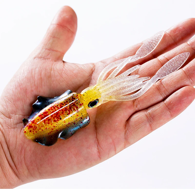 SUNMILE-señuelo de pesca suave, 20g, 150mm, luminoso/UV, Calamar, pulpo, Leurre Souple, Wobbler de mar - imagen 5