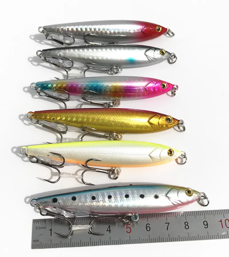 Señuelo de lápiz de hundimiento de pesca, cebo duro de fundición de súper largo alcance, 8cm/13,5g, gancho de calidad de pescado God Cry - imagen 3