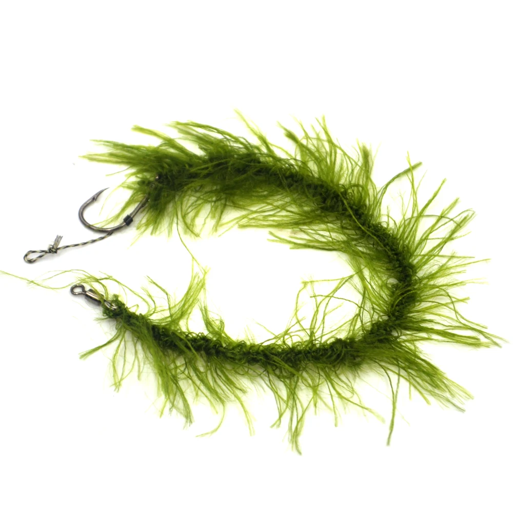 MNFT 8 Juego de cebo con mancuernas para detiene de ganchos de cuerda de algas marinas de simulación 2 #   4 #   6 #   8 #   Accesorios para aparejos de pesca con aparejos listos y atados - imagen 2