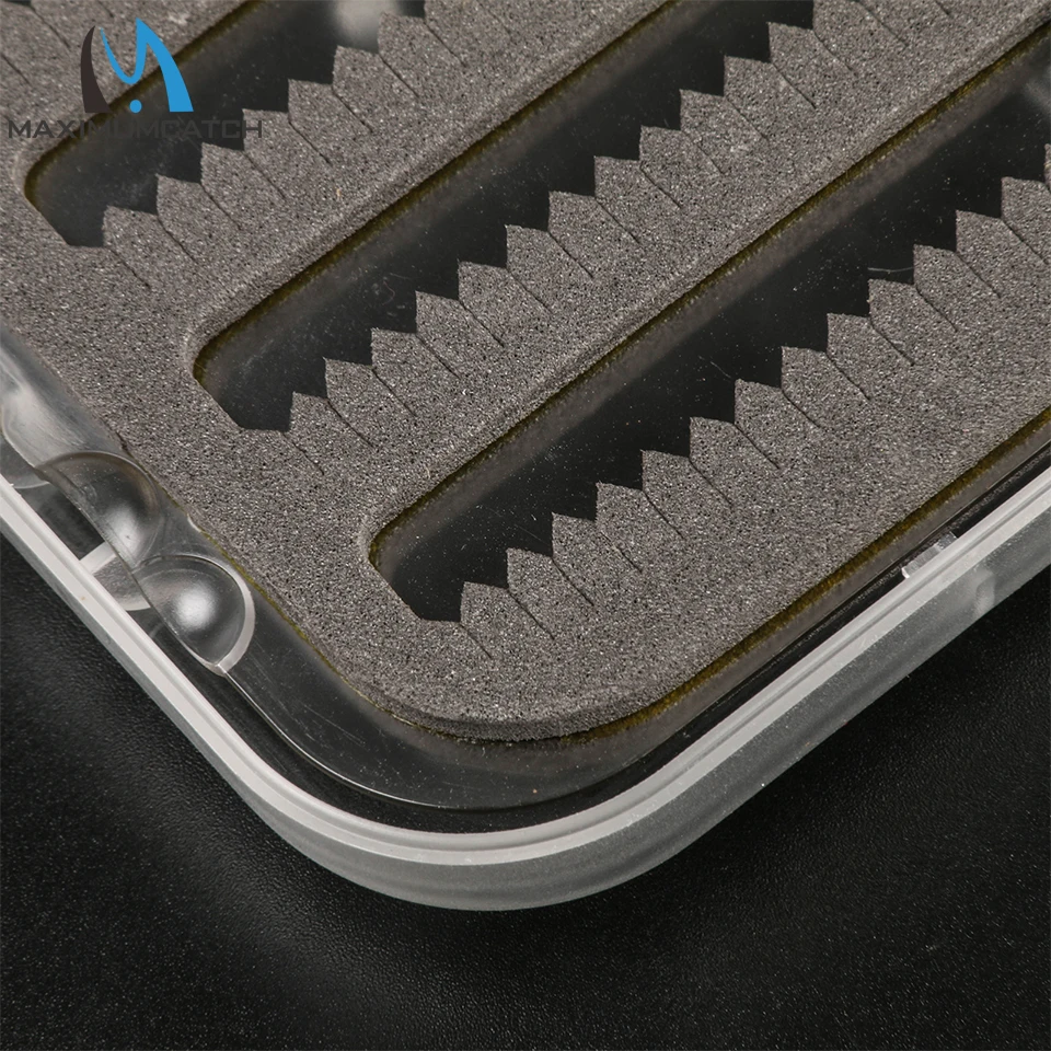 Caja para moscas CBT Maximumcatch - Espuma delgada transparente de 125x88x32 mm con hoja oscilante - imagen 5