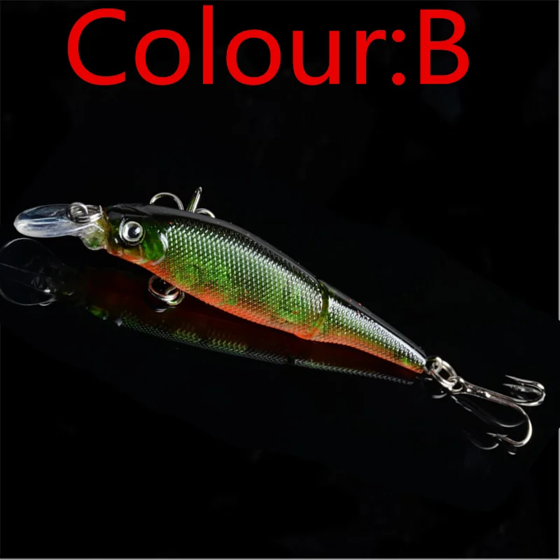 Señuelos de Pesca artificiales Wobblers Minnow, anzuelos triples, aparejos de pesca Crankbait, 2 secciones, FA-272, 9,2 cm, 7,5g, 1 ud. - imagen 5