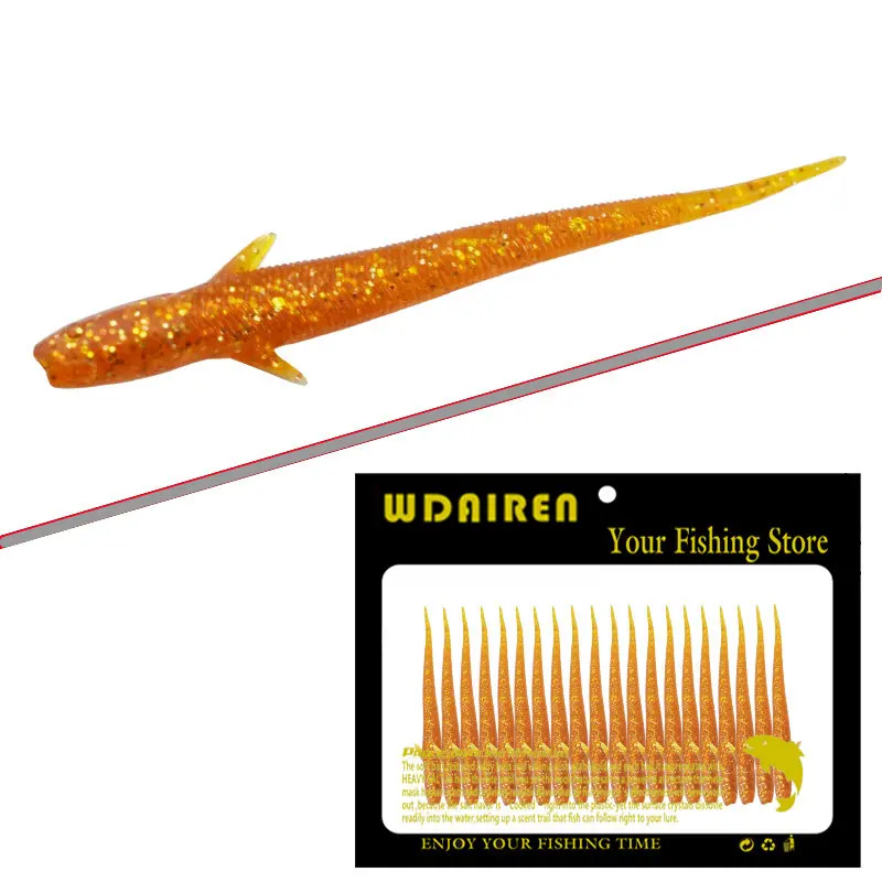 Señuelos blandos de gusano para Pesca, anzuelos blandos artificiales de carpa, 1,3g, 7,5 cm, lote de 20 unidades - imagen 3