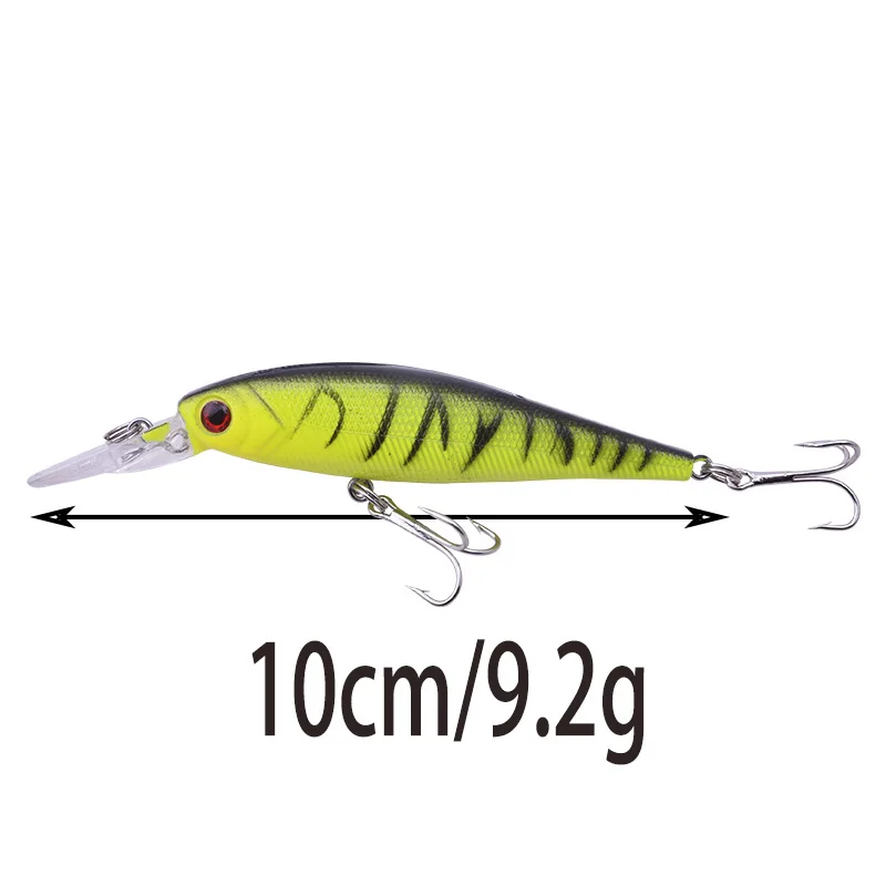 Señuelos de Pesca de pececillos, cebos duros artificiales de Japón, anzuelos triples, aparejos de pesca, 10cm, 9,2g, 1 WD-064 - imagen 4