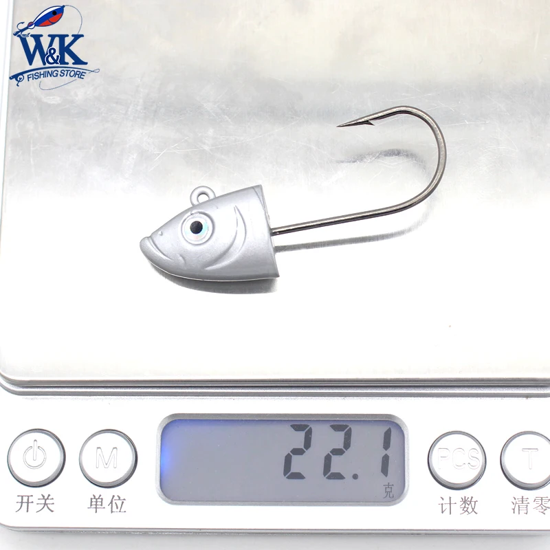 Slinky Shad 22g Jig Head 2 unids/lote en 3/0 anzuelos para sábalo ponderado señuelo de pesca costera JIG Head señuelos blandos JIGS - imagen 4