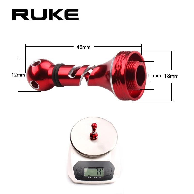 Ruke 1 pieza de soporte de carrete de pesca luminoso para carrete giratorio tipo Shim/Daiw longitud 46 mm peso 7,4 g muy hermoso de alta calidad - imagen 4
