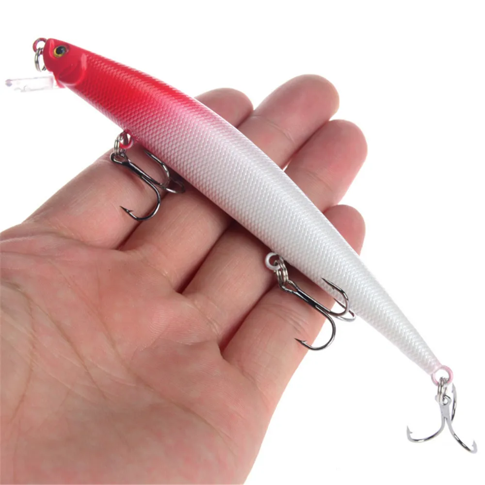 Señuelos de Pesca Minnow para nadar, Wobblers de 125mm/12,5g, CrankBait duro con gancho 6 #, aparejos de Pesca de carpa, 1 ud. - imagen 2