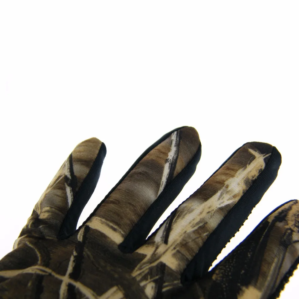 THKFISH 5 guantes de pesca con dedos completos, guantes de pesca con estampado de camuflaje y caza, guantes antideslizantes para deportes al aire libre - imagen 4