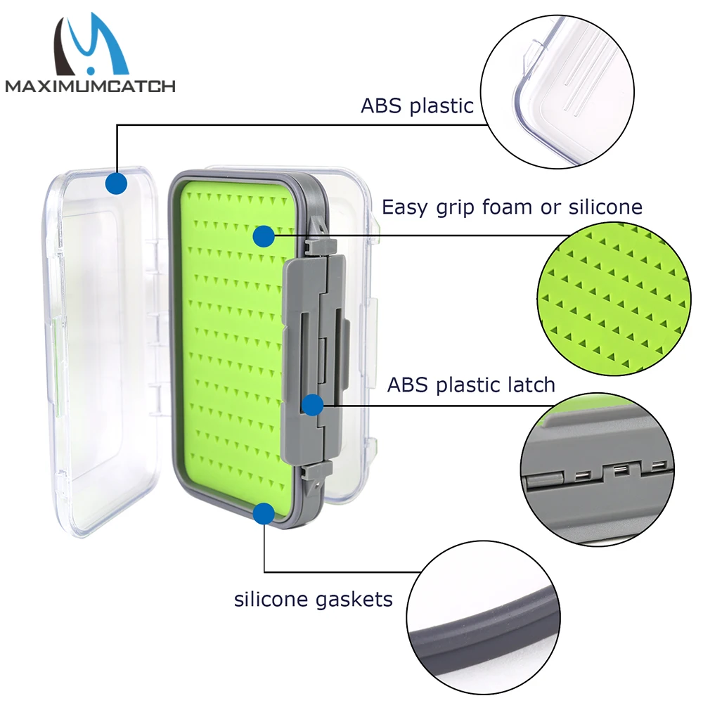 Kit de herramientas para pesca con mosca Maximumcatch, caja de inserción de silicona con pinza, pinzas, Zinger, herramienta líder - imagen 3