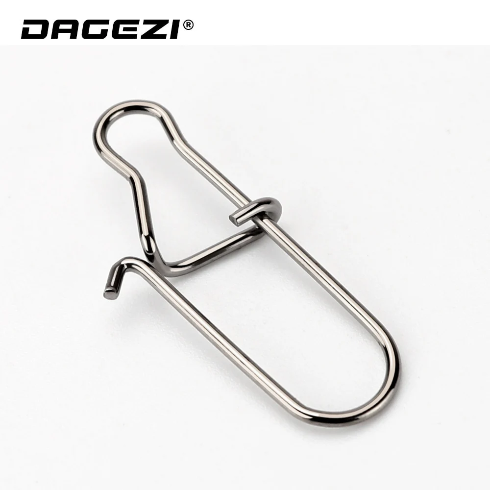DAGEZI-conector de pesca giratorio de acero inoxidable, caja de aparejos de pesca, 100 unidades por lote - imagen 4