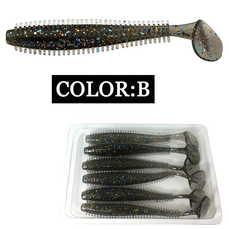 KMRESA-señuelo de silicona suave para pesca, cebo profesional wobbler para lubina, carpa, 6 piezas, 90mm/4,2g - imagen 4