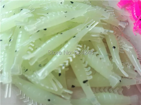 JYJ-señuelo de pesca artificial suave, cebo de camarón pequeño, luminoso, 100 cm, 4,0 pcsX - imagen 5